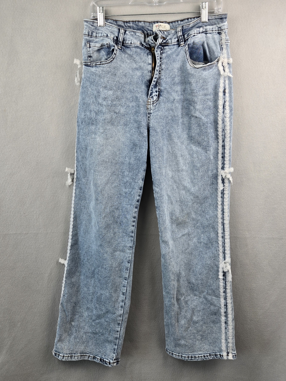 1030 Tenthirty Bow Side Wide Leg Jeans Light Wash Size 30 in Y2K